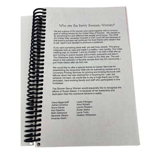 Boomer Book for the Sooner Cook 2008 OU Community Cookbook United Way Norman OK - Picture 3 of 10